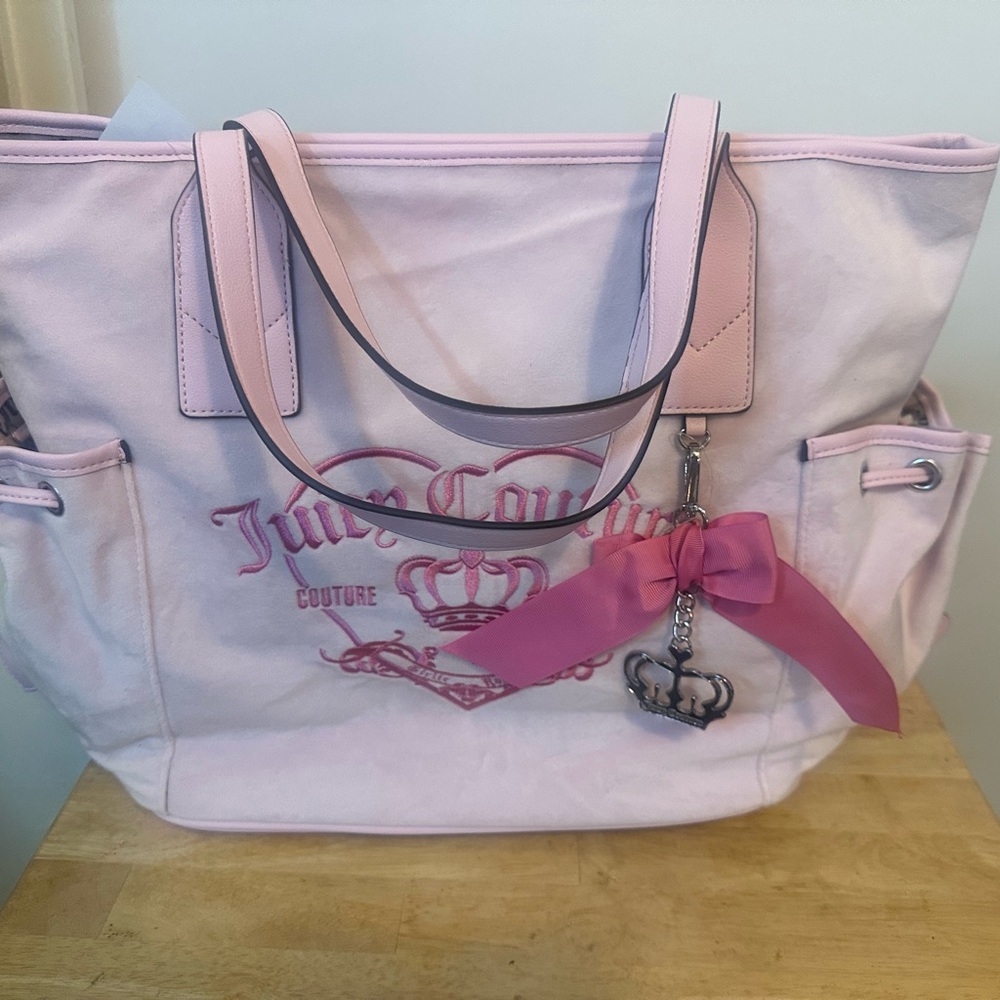Juicy Couture Light Pink Tote with Bow Charm